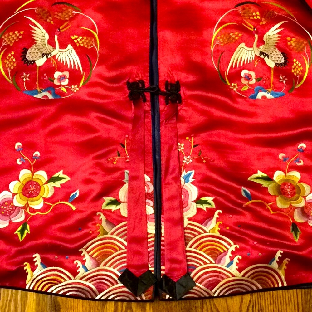 Hand Embroidered Silk Jacket - Picture 2 of 7
